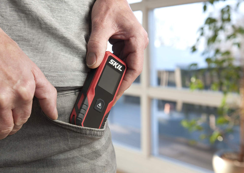 Skil 65ft. Compact Laser Distance Measurer with Wheel Measuring Mode, Backlit LCD Display, Carry Bag and battery Included - ME9821-00 65ft. Laser Measurer