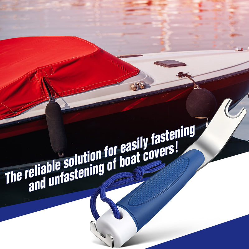 Enhon Snap Tool for Boat Canvas Snaps, Practical and Durability Boat Cover Snap Release Tool Save Canvas from Ripping, Design for Boaters and Anglers Blue 2