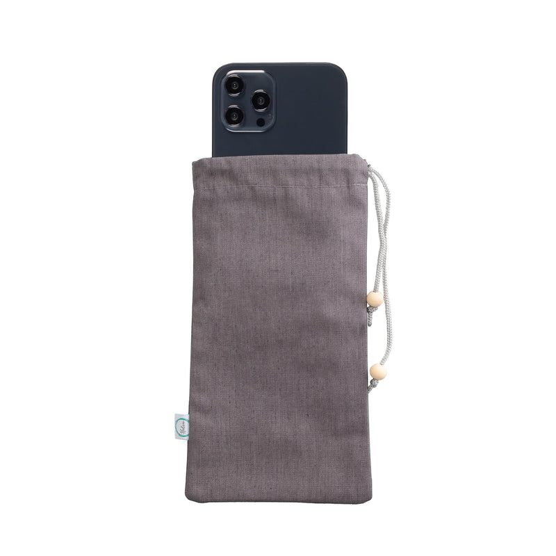 Halsa EMF Shield Sleeve for Cell Phone - Signal Blocking Anti-EMP Pouch - Smartphone Protection Case Against Radiation, EMF, 5G, RFID - Grey - 4x8 Inch Fits Most Phones Gray