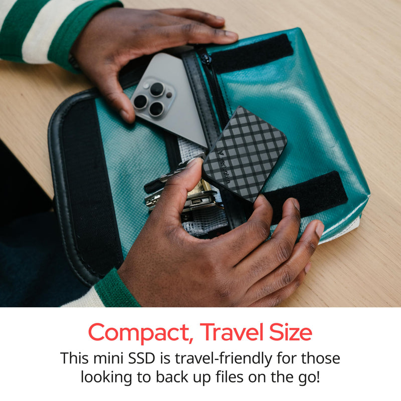Verbatim 512GB Store 'n’ Go Mini External Solid State Drive USB 3.2 Gen 1 USB-C Connection - Diamond Black 512 GB