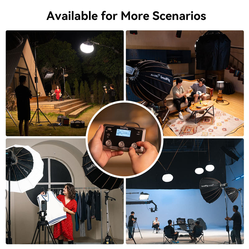 SmallRig COB Video Light Control Panel for RC 350 / RC 450 / RC220 PRO, with 2 "LCD Screen Display, Clamping Magic Arm for Live Streaming, Video Recording-3980