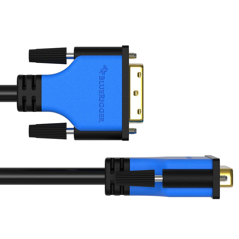 BlueRigger DVI to DVI Cable 30FT (High Resolution 2560x1600, DVI-D Cable 24+1 Dual Link, Gold Plated) – DVI Cables for Gaming, HDTV Monitors, Projectors, Graphics/Video Cards