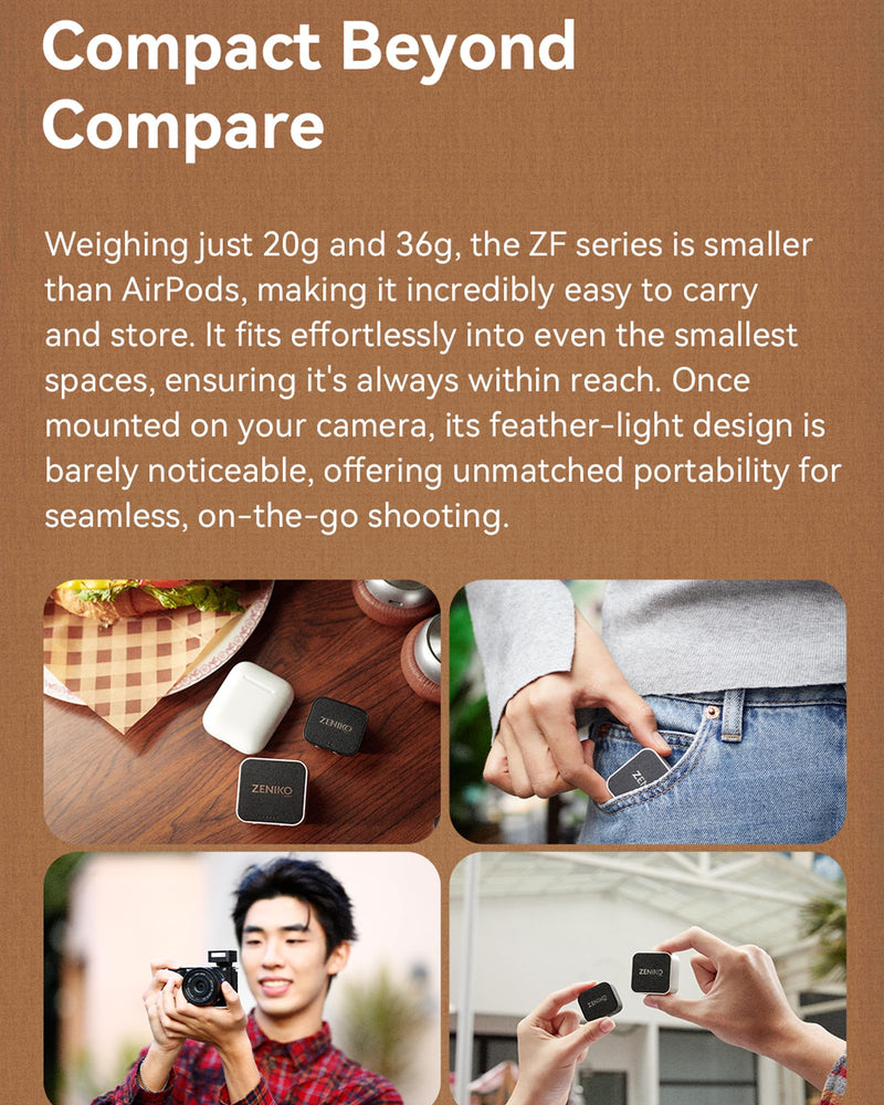 ZF-08 Camera Flash and Lightweight Portability Single-Contact Hotshoe Lithium Battery Type-C Charging 440 Full-Power Flashes ZF-08