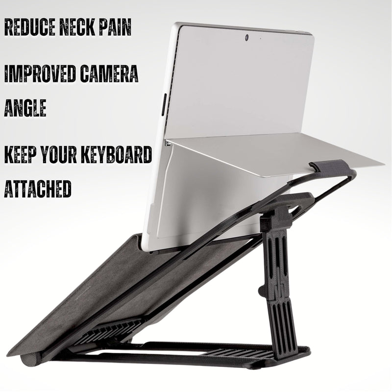Surface PRO Stand: Lift Your Surface with Keyboard Attached - Reduce Neck Pain, Improve Camera Angle, Portable, Adjustable, Easy to Use