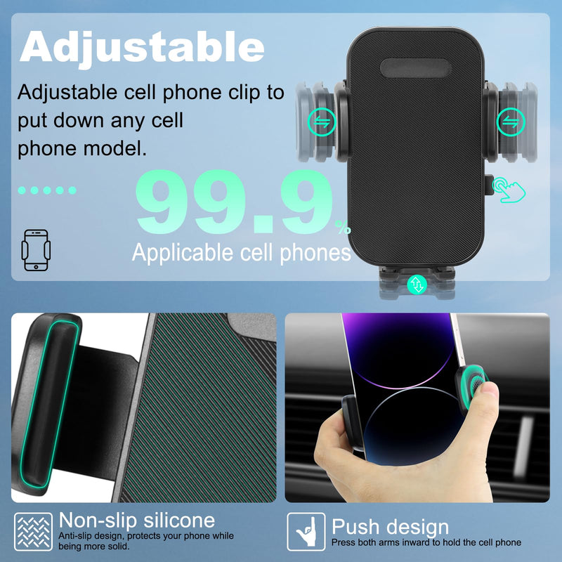 KAKSEY Car Phone Holder Compatible with Toyota RAV4 2019-2025 Auto Accessories 7/8 Inch Screen Fixed Clip, Mobile Cellphone Mount Navigation Screen Bracket Hands-Free
