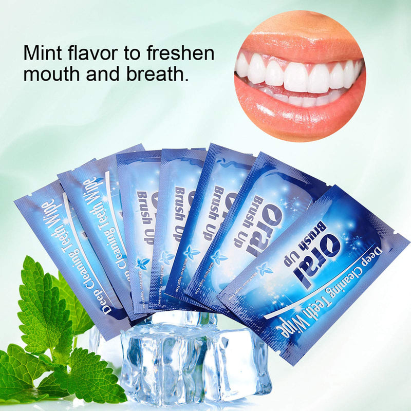 50 Pcs Teeth Cleaning Cloth Teeth Cleaning Tool for Mouth and Deep Cleaning