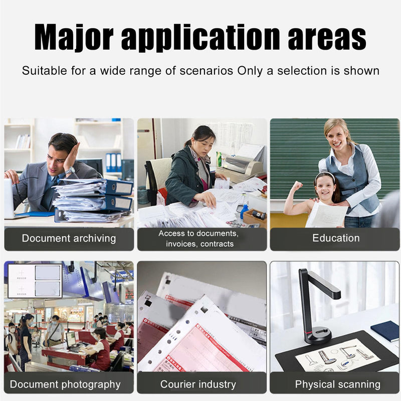 USB Document Camera, 4K Ultra 16MP Document Webcam with Adjustable Angle, Auto Manual Focus, Brightness Adjustment for Distance Learning, Remote Teaching, Web Conferencing, etc
