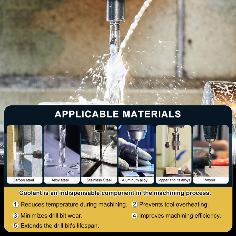 PATIKIL 17/32" Drill Bit, M35 Cobalt 5% High-Speed Steel Jobber Straight Shank 135° Gold Finish for Stainless Steel Hard Metal - 3 Pack 17/32"