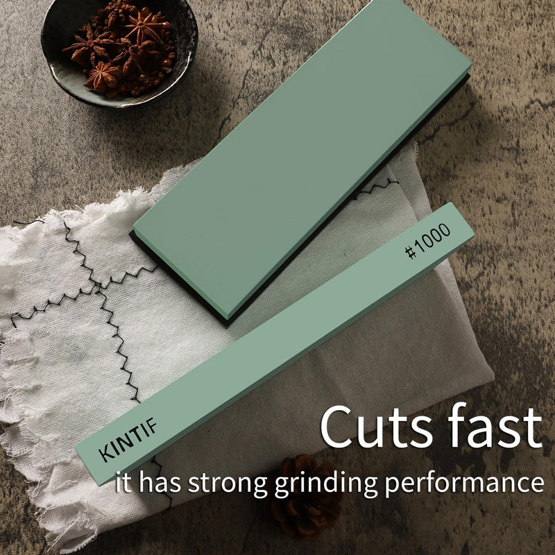 Sharpening Stone Whetstone Medium Grit #1000, Strong grinding power, Splash and go, Cuts fast, Not clog, Sharpening Stones for Knives, Whetstone knife sharpener #1000 Grit