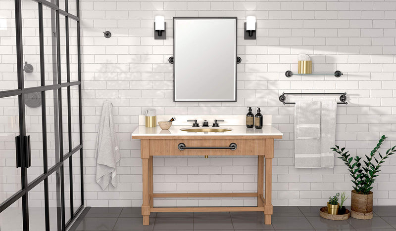 Gatco 5073MX Designer II Towel Ring, Wall-Mounted Bathroom Hand Towel Ring, 6.5" Face (Matte Black Finish) Matte Black