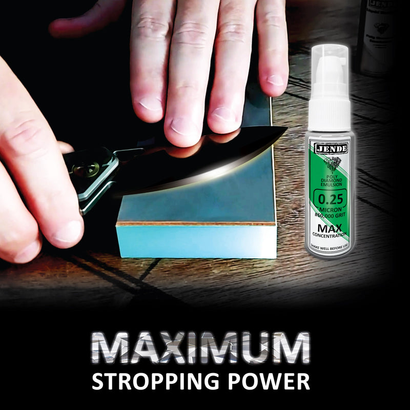 Jende 0.25 Micron Max Concentration Poly Diamond Stropping Emulsion 20ml - Higher Diamond carat level