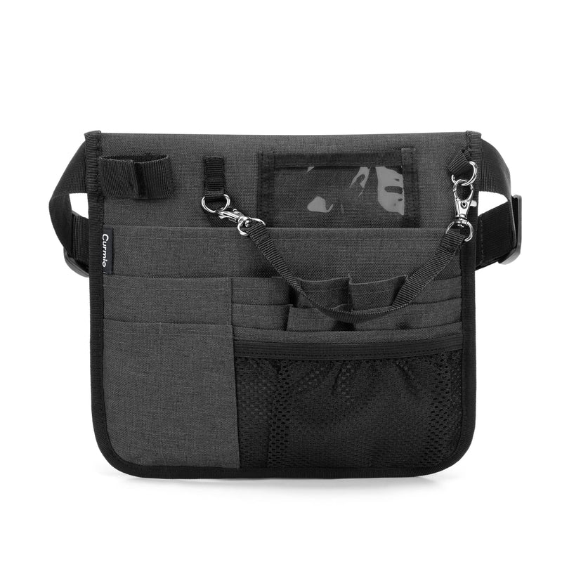 CURMIO Nurse Bag, Belt Bag for Nurse, Medical Bum Bag, Waist Bag with Adjustable Belt for Nursing Accessories, EMPTY BAG, Black