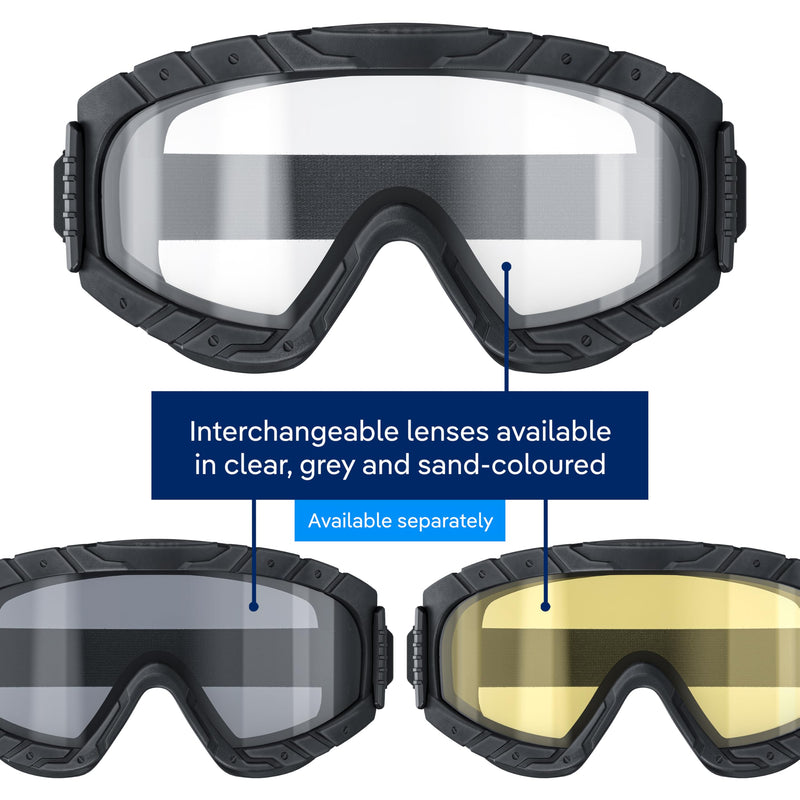 Dräger Safety Glasses X-pect 4800 | Anti-Fog & Anti-Scratch Safety Goggles with Double Screen Black