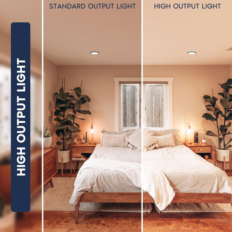 LUXRITE Slim 7 Inch LED Flush Mount Ceiling Light, 15W 1000LM, 5CCT 2700K 3000K 3500K 4000K 5000K, Dimmable LED Ceiling Light, Damp Rated, Energy Star, Title 24 - Black