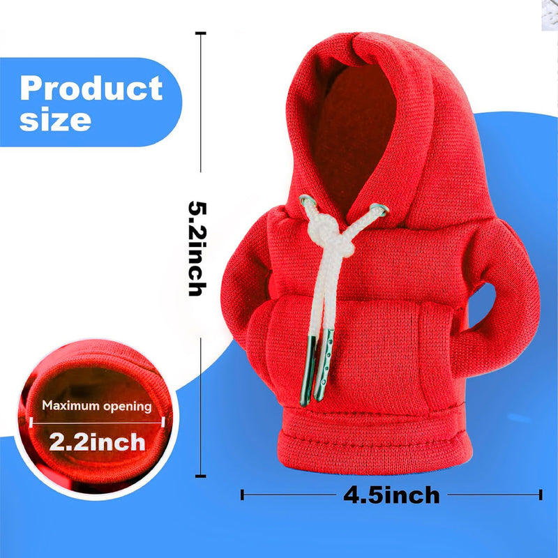 Gear Shift Hoodie, Gear Shift Cover, Universal Car Shift Knob Hoodie, Mini Hoodie for Car Shifter, Automotive Interior Cute Gadgets, Car Accessories and Decorations Reb