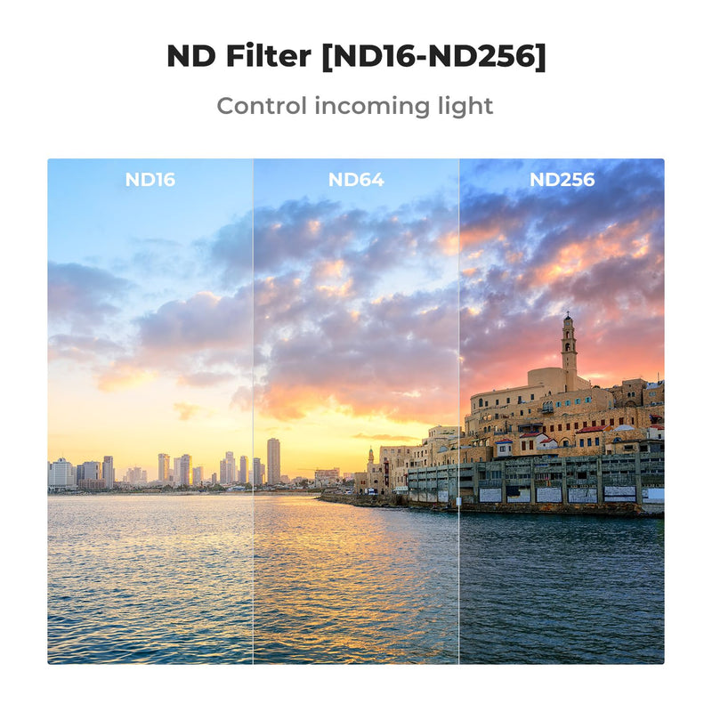 K&F Concept Magnetic 4 Pack ND & CPL Filter Kit Compatible with DJI OSMO Pocket 3, CPL ND16 ND64 ND256 Polarizing Neutral Density Filters, Multi-Coated/HD Optical Glass/Gimbal Compatible