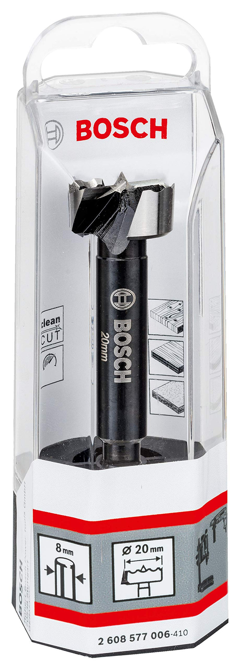 Bosch Professional Forstner drill bit (for wood, Ø 20 mm, length 90 mm, drill accessories)