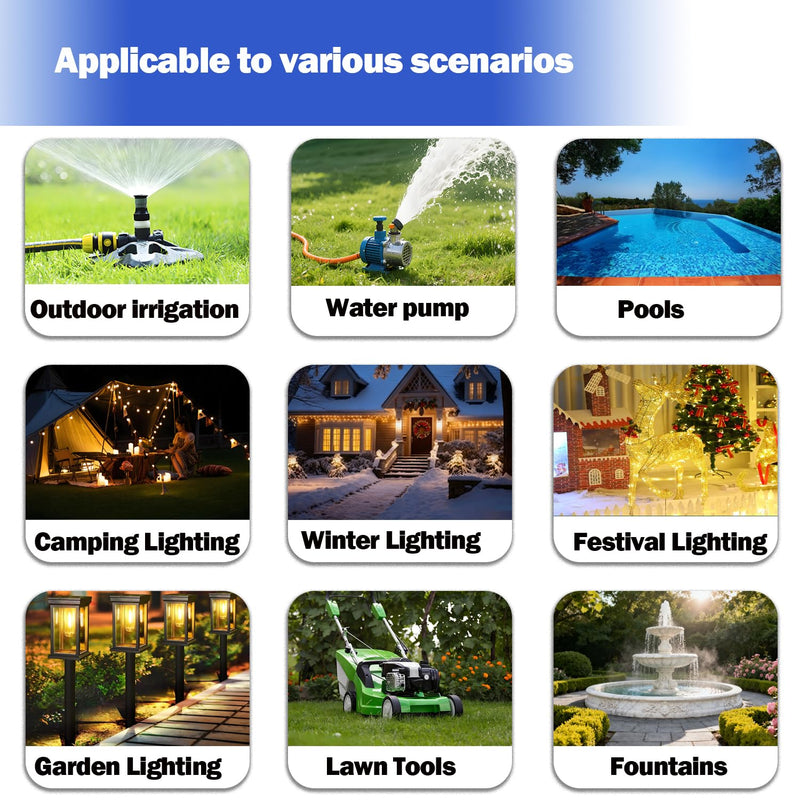 Small Outdoor Electrical Box,Waterproof Extension Cord Cover(Inner 7.3 * 5.1 * 1.6 inch) Weatherproof Connection Box w/4 Cable Entry Protect for Plug,Connector,Festive Light (2 PCS, Black) Small 2PCS