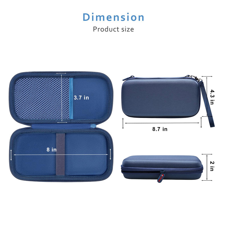 XANAD Navy Blue Case for Texas Instruments TI-84 Plus CE/TI-84 Plus/TI-Nspire CX II CAS/TI-Nspire CX II/TI-83 Plus/TI-89 Titanium/TI-85 / TI-87 Color Graphing Calculator