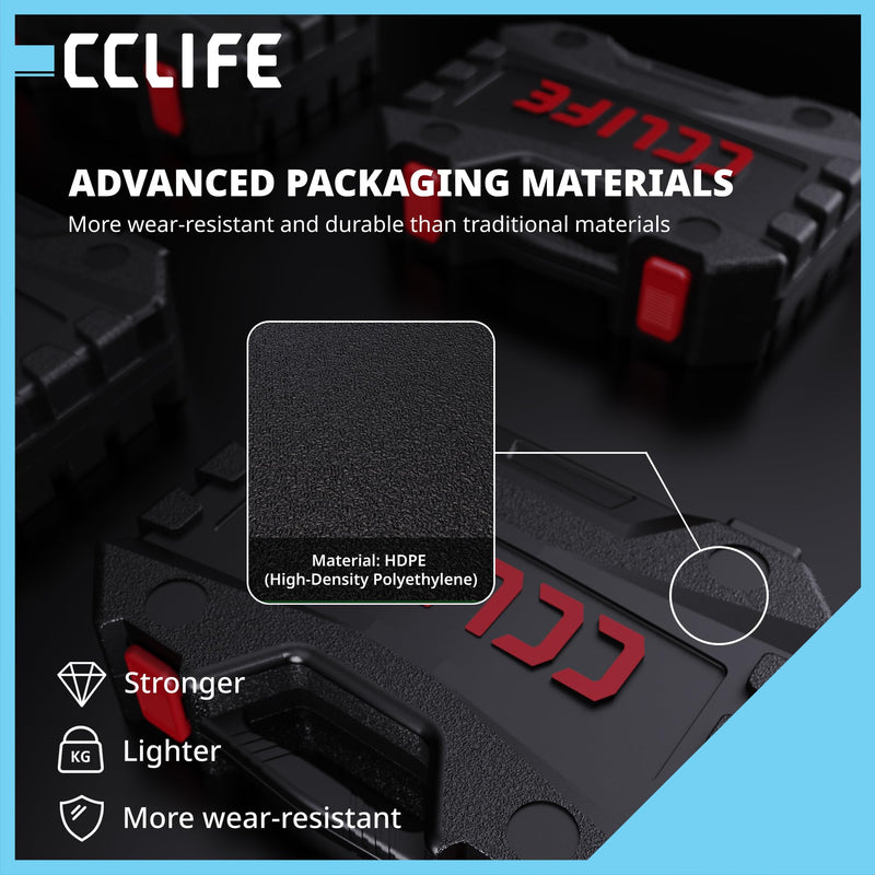 CCLIFE Bolt Extractor Set 5-Piece 1/2 Inch 8-16 mm with Left Thread | Spiral profile for fixed screws, bolts and nuts, ideal for automotive workshop and repair Bolzenausdreher Set 1/2", 5tlg
