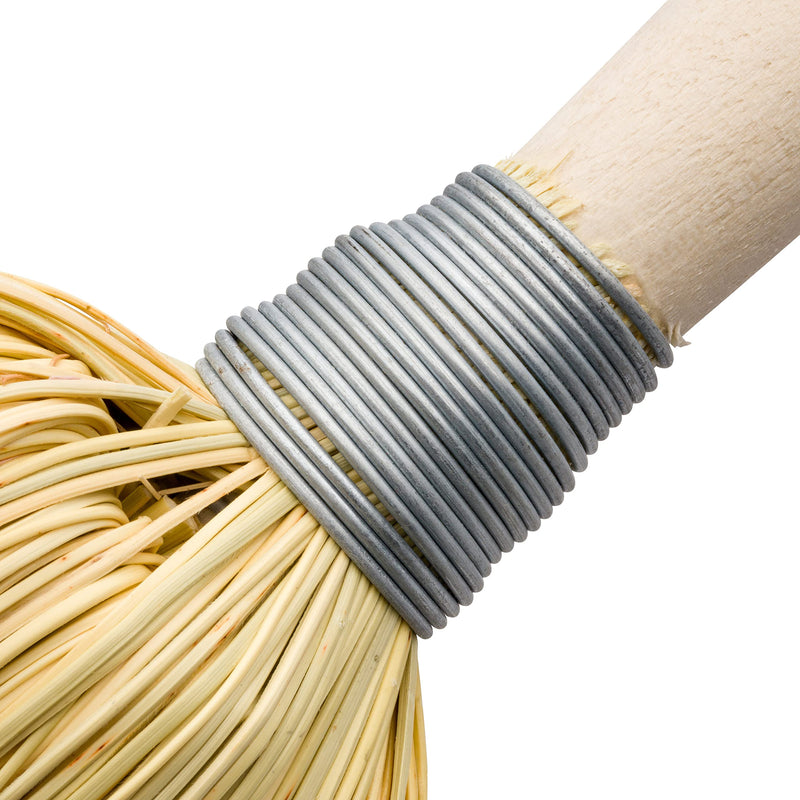 Redecker Hand Brush with Wooden Handle, Rice Straw, Untreated Beechwood, 10-Inches