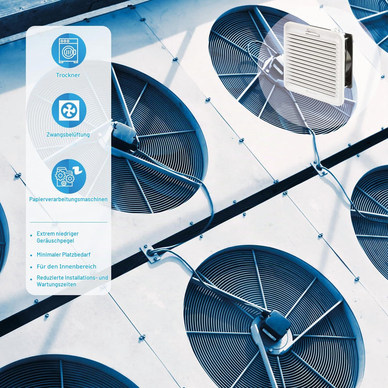 Finder 7F.20.8.230.2055 Control Cabinet Fan 28 W 28 W 155 x H 155 x D 57.2 mm Pack of 1
