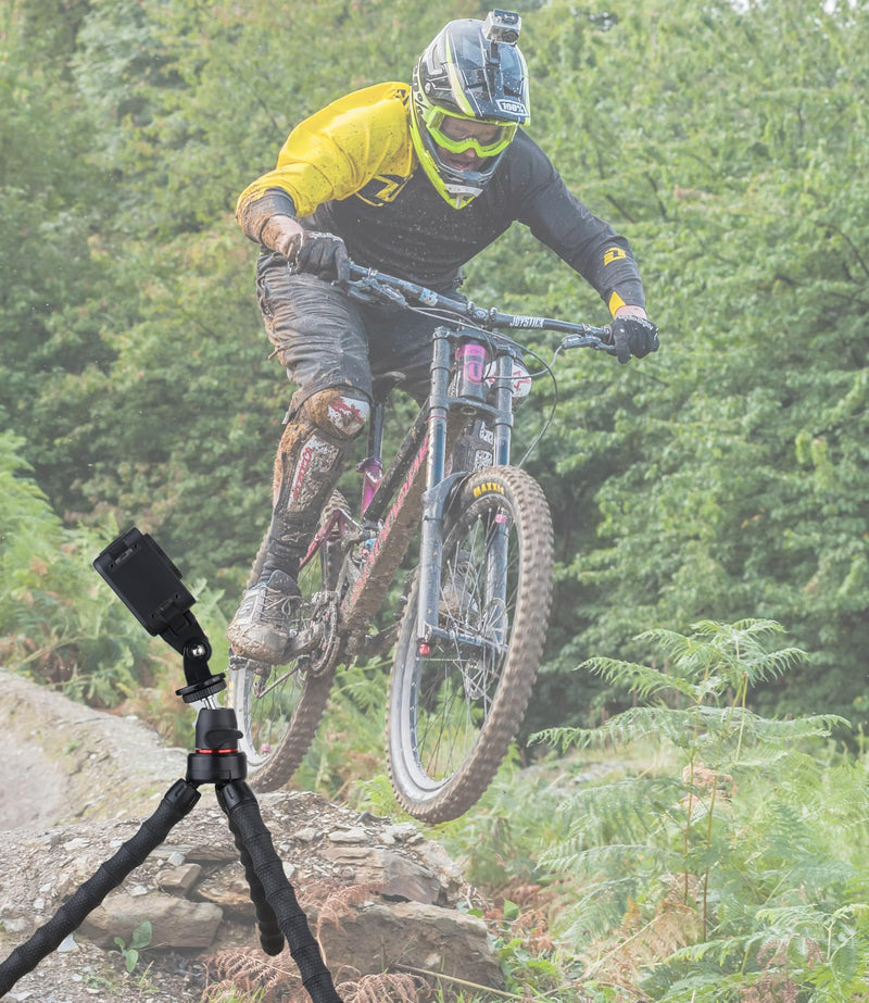 Flexible Camera Tripod Compatible with GoPro Hero 13, 12, 11,10, 9 Bendable Tripod 360° Rotation Mount Stand for Vlogging