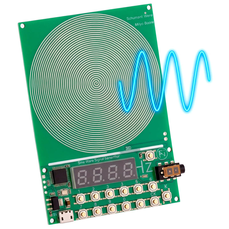 QWORK® Schumann Wave Generator 0.1Hz-100000Hz, 7.83Hz Adjustable Sine Wave Frequency Generator with Digital Display for Sleep, Focus & Meditation