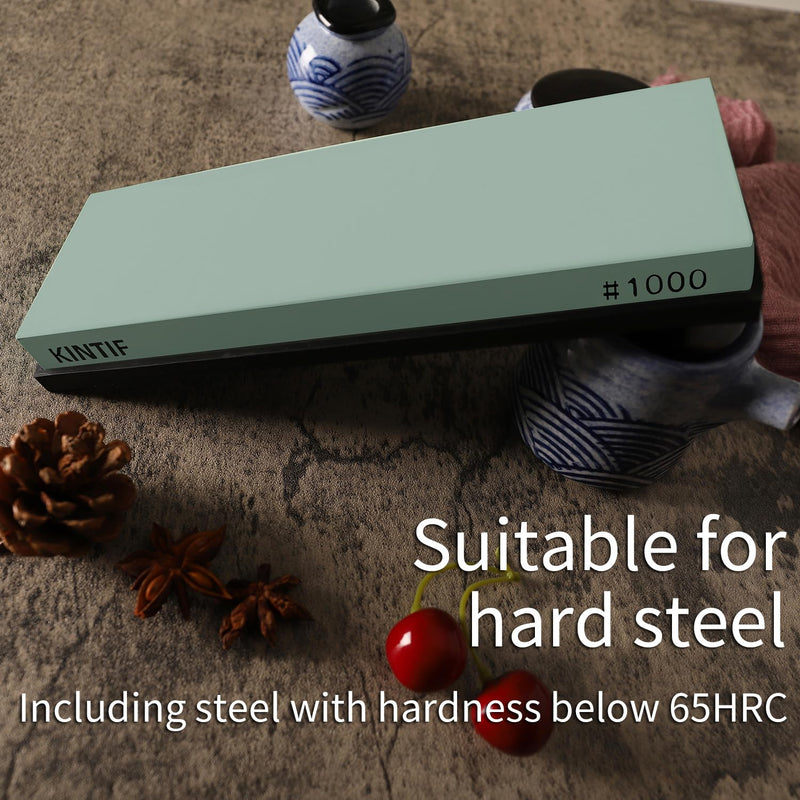 Sharpening Stone Whetstone Medium Grit #1000, Strong grinding power, Splash and go, Cuts fast, Not clog, Sharpening Stones for Knives, Whetstone knife sharpener #1000 Grit