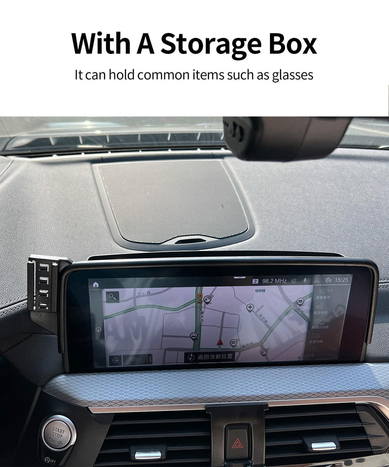 Wireless Charging car Phone Holder for BMW X3 2018-2021/BMW X4 2019-2021 Accessories 10.25/10.3-inch Screen Fixed Clip,360° Rotation car Phone Mount Compatible with MagSafe 10.25/10.3-inch for 2018-2021 X3/ 2019-2023 X4