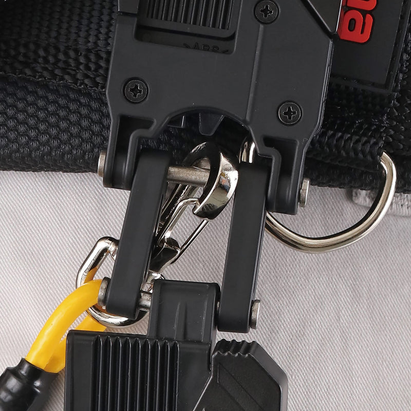 Tajima Safety System, Saff Retrofit Holder, Top and Bottom 2 Sections, Space Saving Around The Waist, Movable Connectivity for Easy Access and Easy to Move Tools, Easy to Put on and Take Off, Attach Top and bottom 2 rows