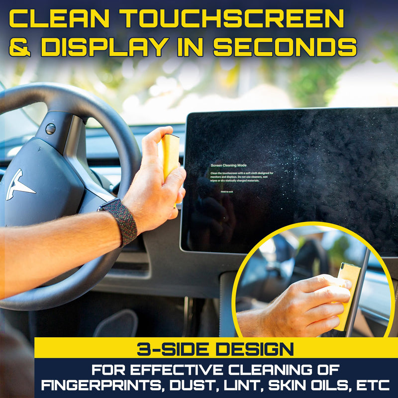 Car Screen Cleaner Spray And Wipe, 2-in-1 Spray and Microfiber Cloth Touch Screen Cleaner For Car Display, Cell Phone, Laptop, IPad, IPhone, Macbook Air, Computer (Black) Screen Cleaner (Black)