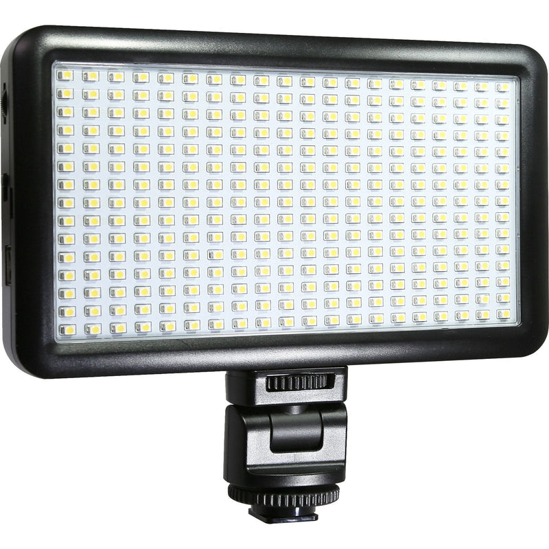 Vidpro LED-300 Photo and Video Light Kit - On Camera Panel LED Light - Adjustable and Dimmable Light Fits Cameras Video Camcorders and DLSR w/Hot Shoe Includes Rechargeable Battery Diffuser and More