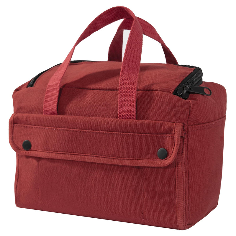 Rothco Wide Mouth Mechanics Tool Bag with Brass Zipper - Heavy Duty Canvas Construction - Ideal for Tool Storage and Transport, Red