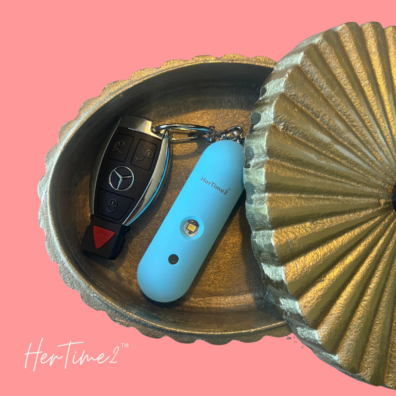 Personal Safety Alarm for Women – Travel Safe and Waterproof Self Defense Alarm for Women by Women – Safety Alarm Keychain for Women – Loud Alarm – Strobe Light – Keychain Alarm (Aqua) Aqua