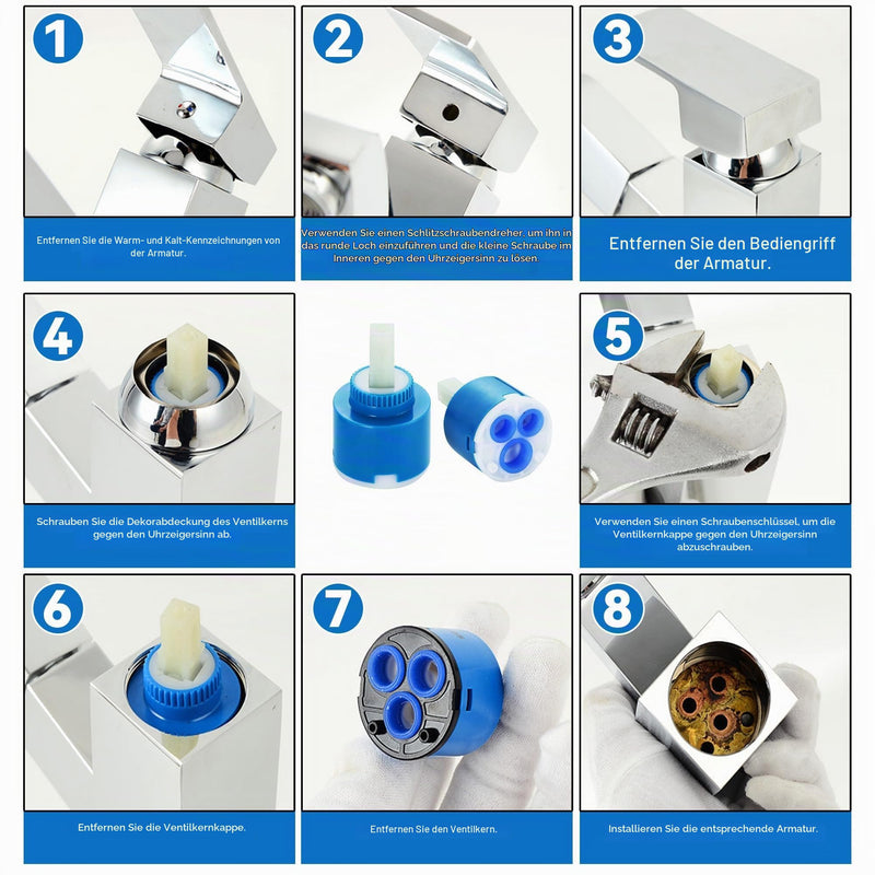 Pack of 2 35 mm Cartridge Tap for Blanco Sink Accessories 121894 for Mixer Tap for Single Lever Taps for Tap Bathroom Kitchen Tap and Washbasin Tap