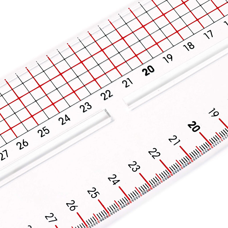 Prym 611501 curve ruler for armhole, arm ball, shoulder and neck, plastic, transparent, 2.5 x 40 cm scale