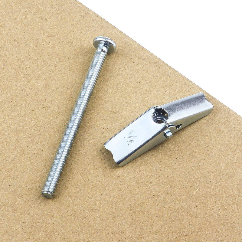 1/4X3-Inch Toggle Bolt and Wing Nut for Hanging Heavy Items on Drywall, 50 Pack 1/4"x3" (50 Pieces)