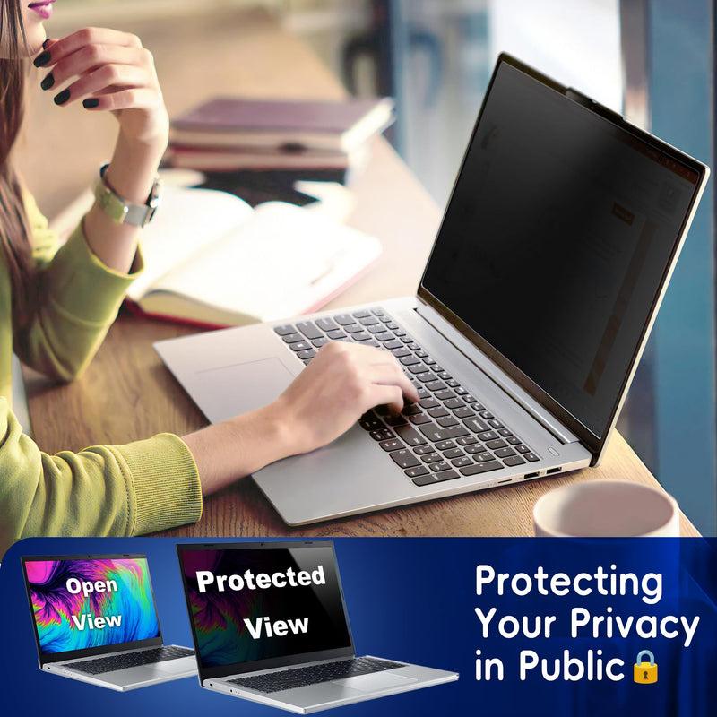 Laptop Privacy Screen 14 Inch 16:9, 2-Pack - Enhanced Anti-Glare & Blue Light Filter for Comprehensive Eye Care 14" (16:9) 12.2" x 6.85"