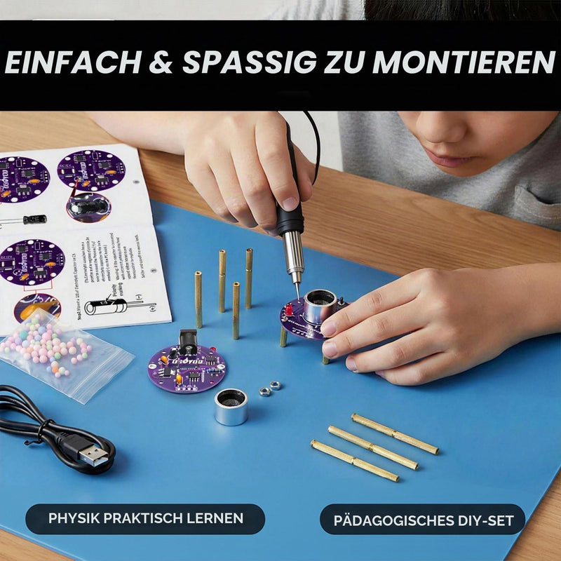 OSOYOO Soldering Exercise Kit for Teenagers & Beginners - DIY Ultrasonic Levitation Electronics Kit with Easy USB Power Supply, STEM Projects, Maker, Learners, Technology Experiments, Workshop