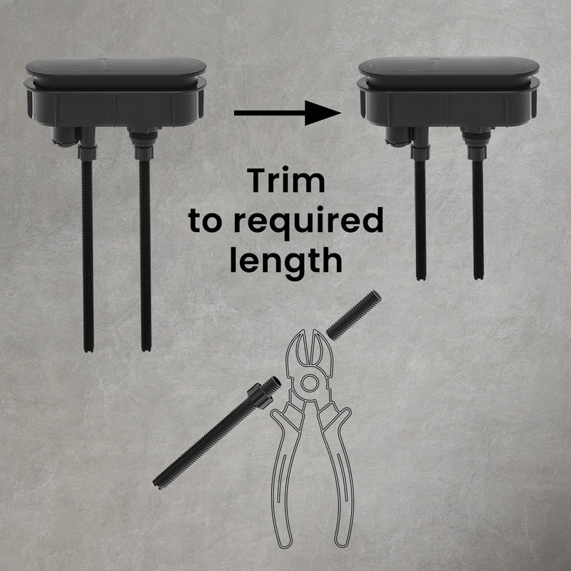 Toilet Hardware Black (SM-1T254HB) Matte Black