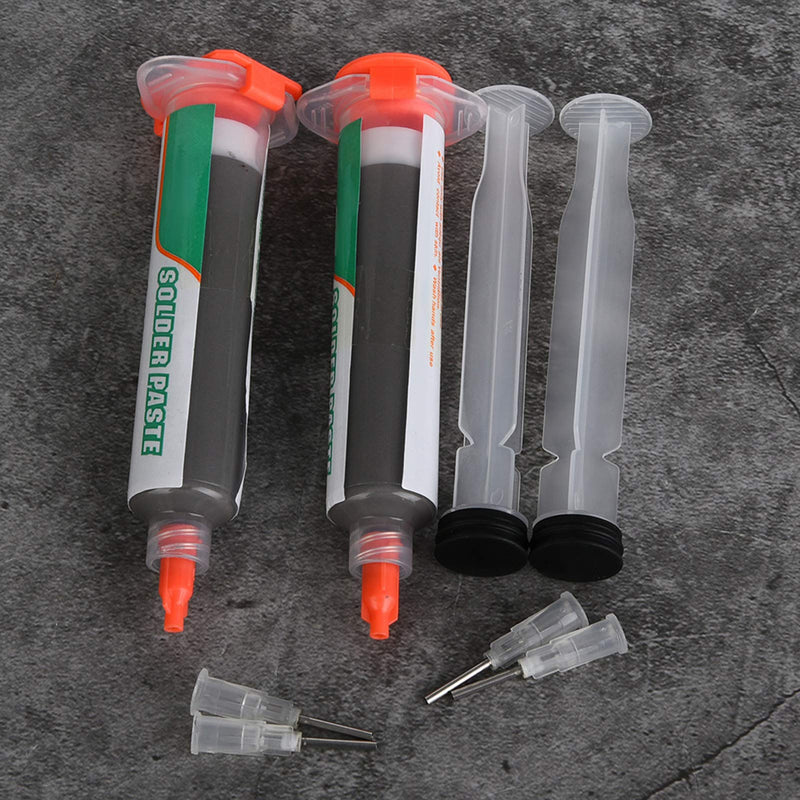 Fafeicy 2pcs SMD Lead Free Solder Paste Repair Electronics Sn42 Bi58 PCB with 100 Viscosity 50g (301B)