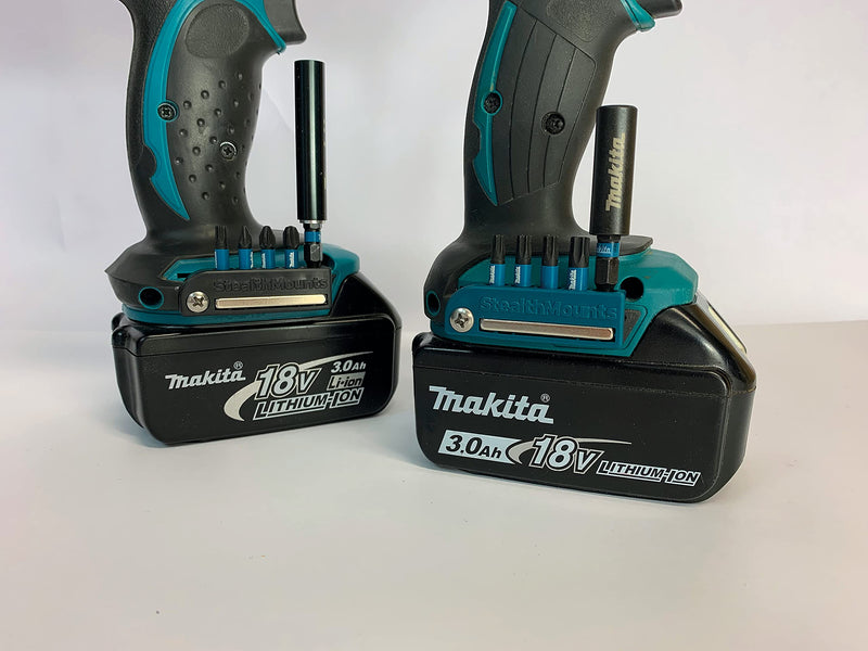 StealthMounts Black Makita Magnetic Bit Holder, Bit Organiser for Drills, Ideal Bit Holder for Makita Drills and Impact Wrenches (Pack of 2)