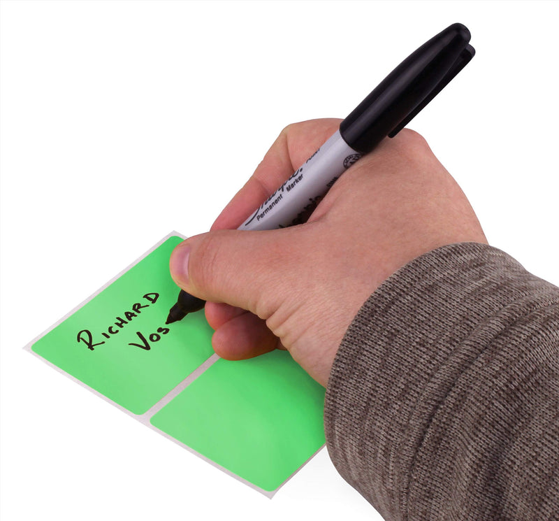 ChromaLabel 2 x 3 inch Name Tag Stickers, 150 Labels per Pack, Lime