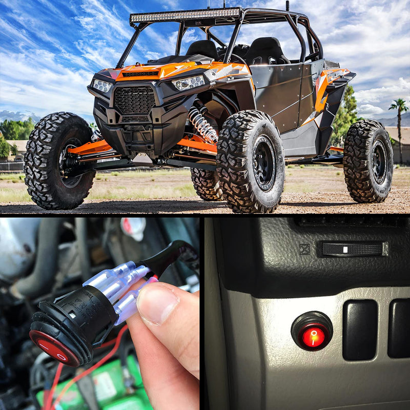 Nilight LED Light Bar Wiring Harness Kit - 2 Leads 12AWG Heavy Duty 12V On Off Switch Power Relay Blade Fuse for Off Road LED Work Light 12AWG-2 Lead