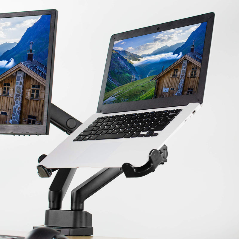 VIVO Adjustable 11 to 17 inch Laptop Holder Only for VESA Compatible Monitor Arms, Notebook Adapter for VESA Monitor Mounts up to 100x100mm Stand-LAP4