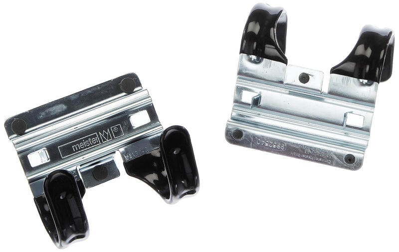 Meister tool holder double hooks - 2 pieces, loose - easy to assemble - for T-handles / wall holder / tool holder / garden tool holder / spade holder / 9952540