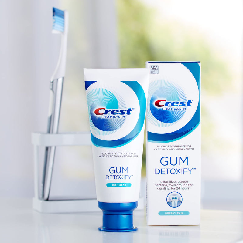 Crest Toothpaste Gum Detoxify Deep Clean, 4.1 Oz (Pack of 3) Mint 4.1 Ounce (Pack of 3)