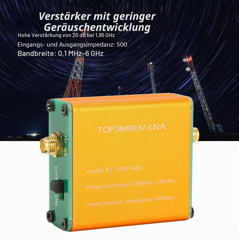Low Noise Amplifier, 0.1 MHz-6 GHz RF Broadband Amplifier 20 dB LNA Amplifier Full Band Amplifier for Shortwave FM Radio (Ship with 2500 mAh Li-ion Battery) Ship with 2500 mAh Li-ion battery Ship with 2500mah Li-ion battery