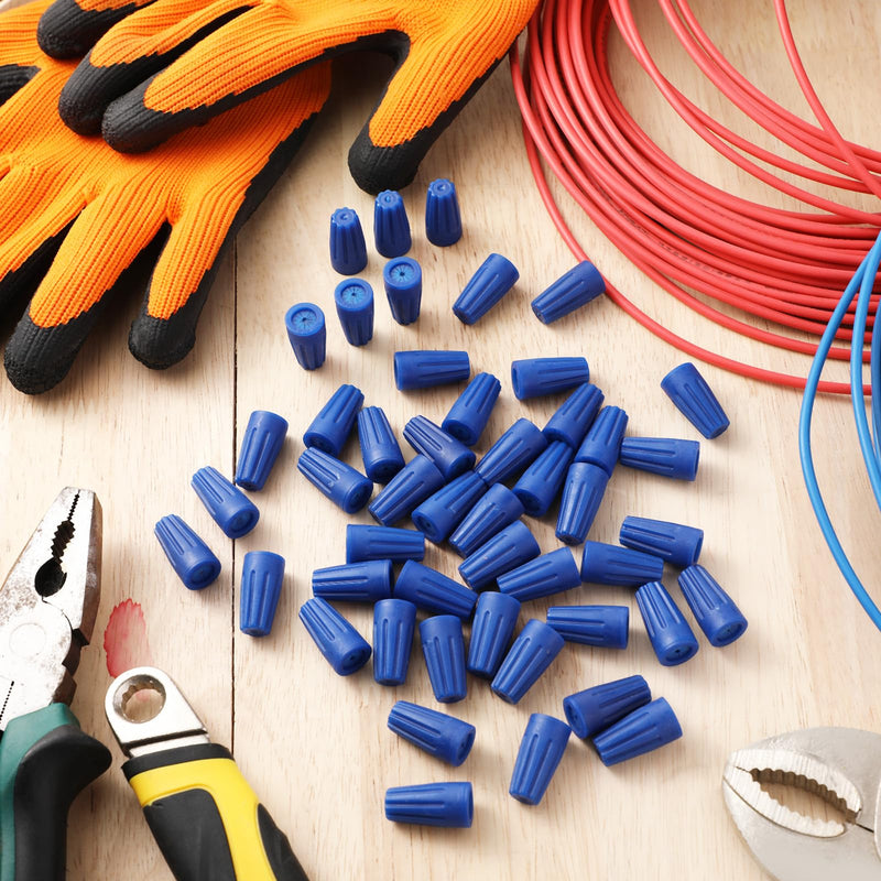 Hiboom 150 Pcs Waterproof Wire Electrical Connectors Outdoor Splice Terminal Electrical Connectors for 22AWG-12AWG Cable Wire Landscape(0.91 x 0.47 Inch,Blue) Blue 0.91 x 0.47 Inch